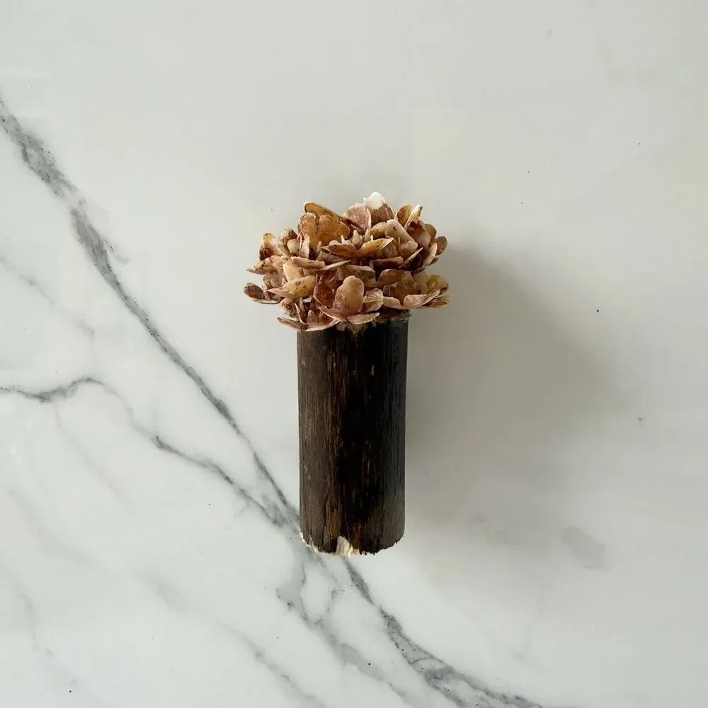 Handmade Mini Rust Faux Flower Bunch Magnet In Stick Vase